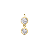 2 Bezel – 14K & 18K Gold Gemstone Charm - piercing - zone.com
