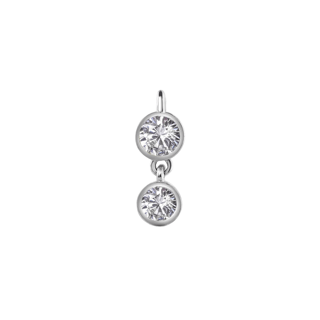 2 Bezel – 14K & 18K Gold Gemstone Charm - piercing - zone.com