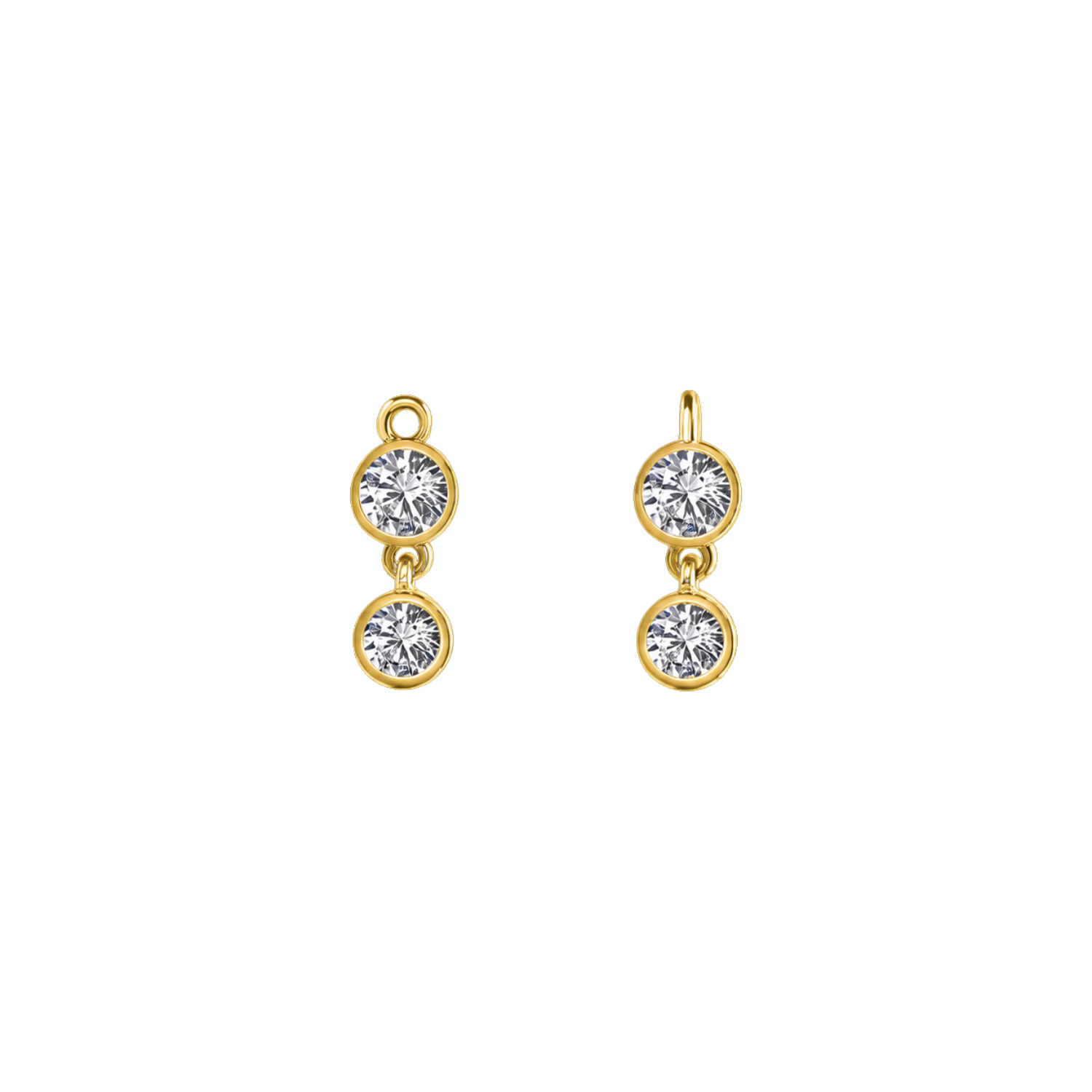 2 Bezel – 14K & 18K Gold Gemstone Charm