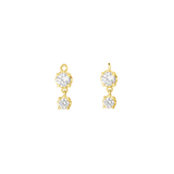 2 Prong – 14K & 18K Gold Gemstone Charm - piercing - zone.com