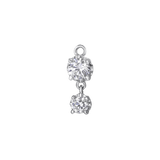 2 Prong – 14K & 18K Gold Gemstone Charm - piercing - zone.com