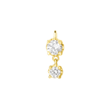 2 Prong – 14K & 18K Gold Gemstone Charm - piercing - zone.com