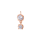 2 Prong – 14K & 18K Gold Gemstone Charm - piercing - zone.com