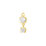 2 Prong – 14K & 18K Gold Gemstone Charm - piercing - zone.com