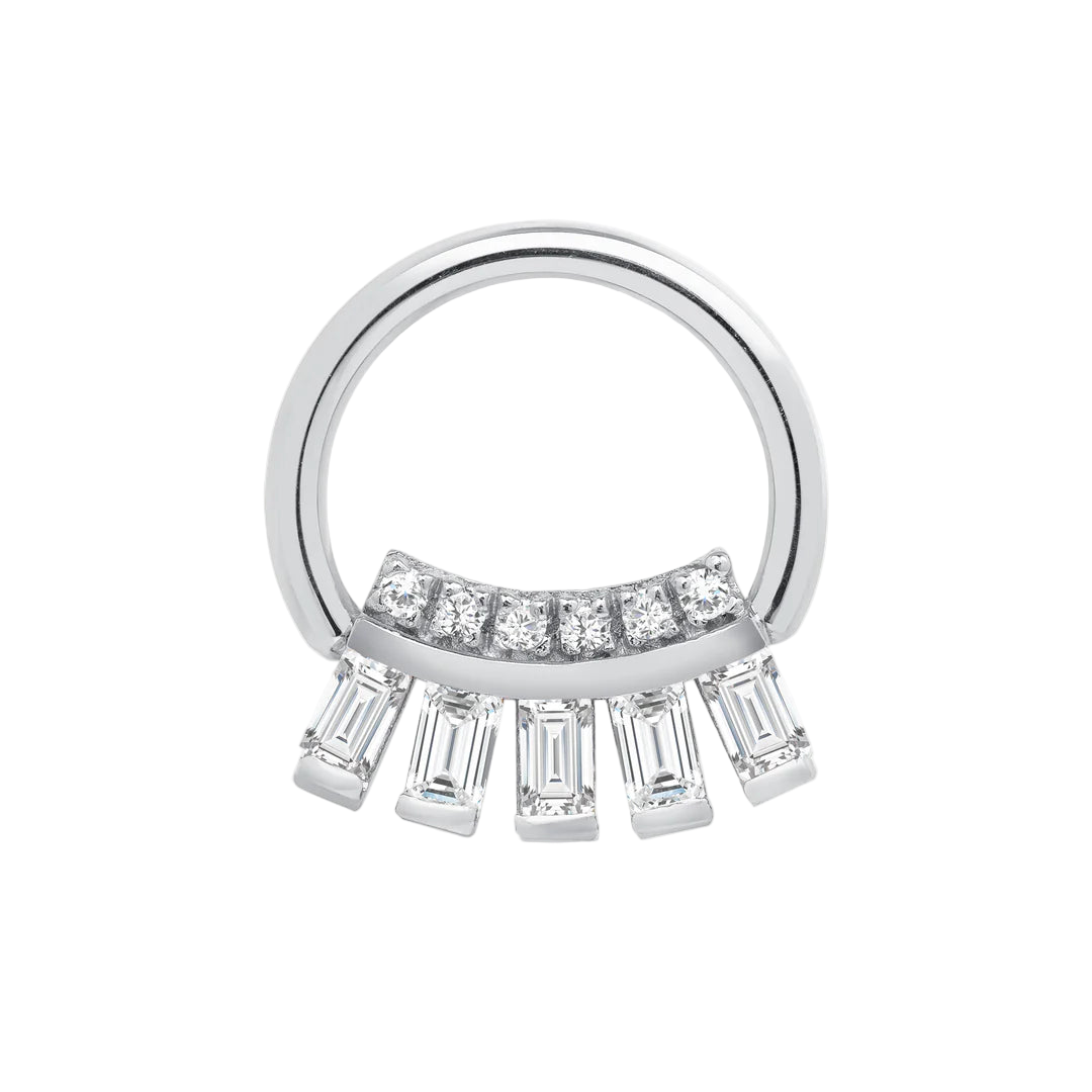 Baguette Beauty Seamless Ring – 14K Gold Multi-Baguette Arc