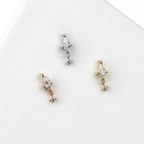 It’s All Happening – 14K Gold Swarovski CZ Kite & Dangle Threadless End
