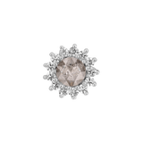 DELPHINE - GREY DIAMOND + WHITE SAPPHIRE - THREADLESS END piercing-zone.com