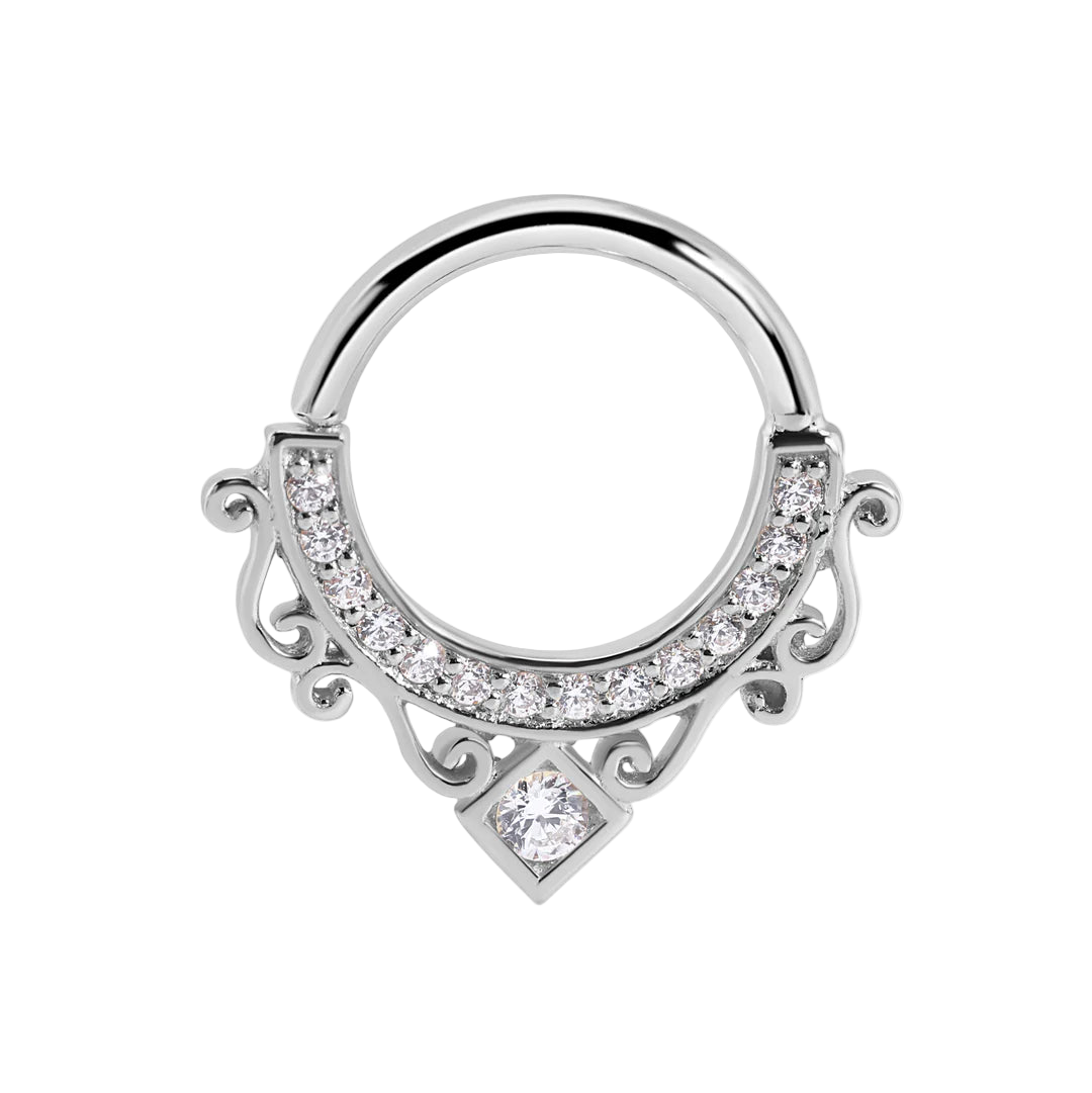 Amara Seamless Ring – 14K Gold Cup & Divot Design