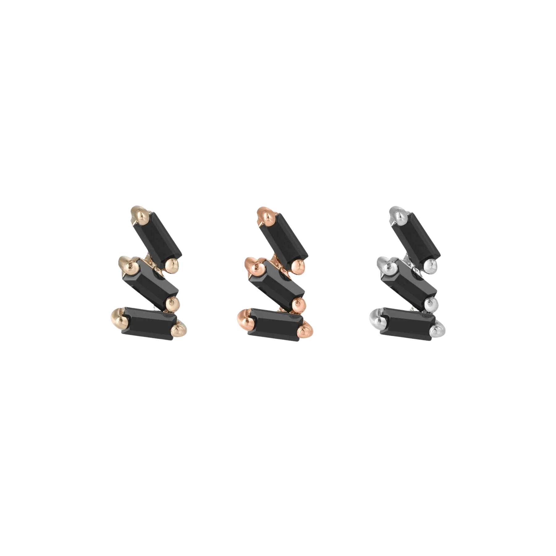 STAXX - BLACK SPINEL - THREADLESS END piercing-zone.com