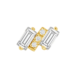 Charlotte – 14K/18K Gold Baguette & Gem Cluster Threadless End