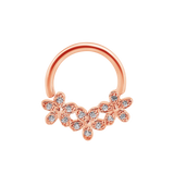 Alyssa Seamless Ring – 14K Gold Micro-Cluster Arc Design