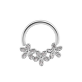 Alyssa Seamless Ring – 14K Gold Micro-Cluster Arc Design