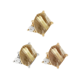 ELICIT - RUTILATED QUARTZ + CZ - THREADLESS END piercing-zone.com