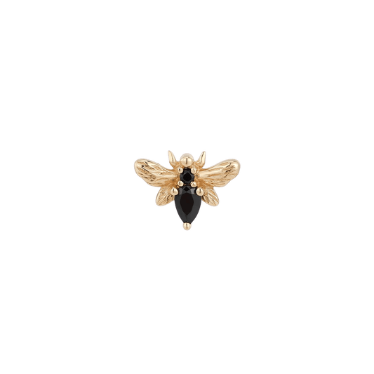 BEE CHIC - BLACK SPINEL - THREADLESS END piercing-zone.com
