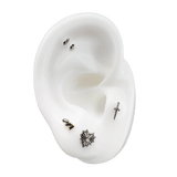 BAD ROMANCE - CZ + RHODIUM - THREADLESS END piercing-zone.com