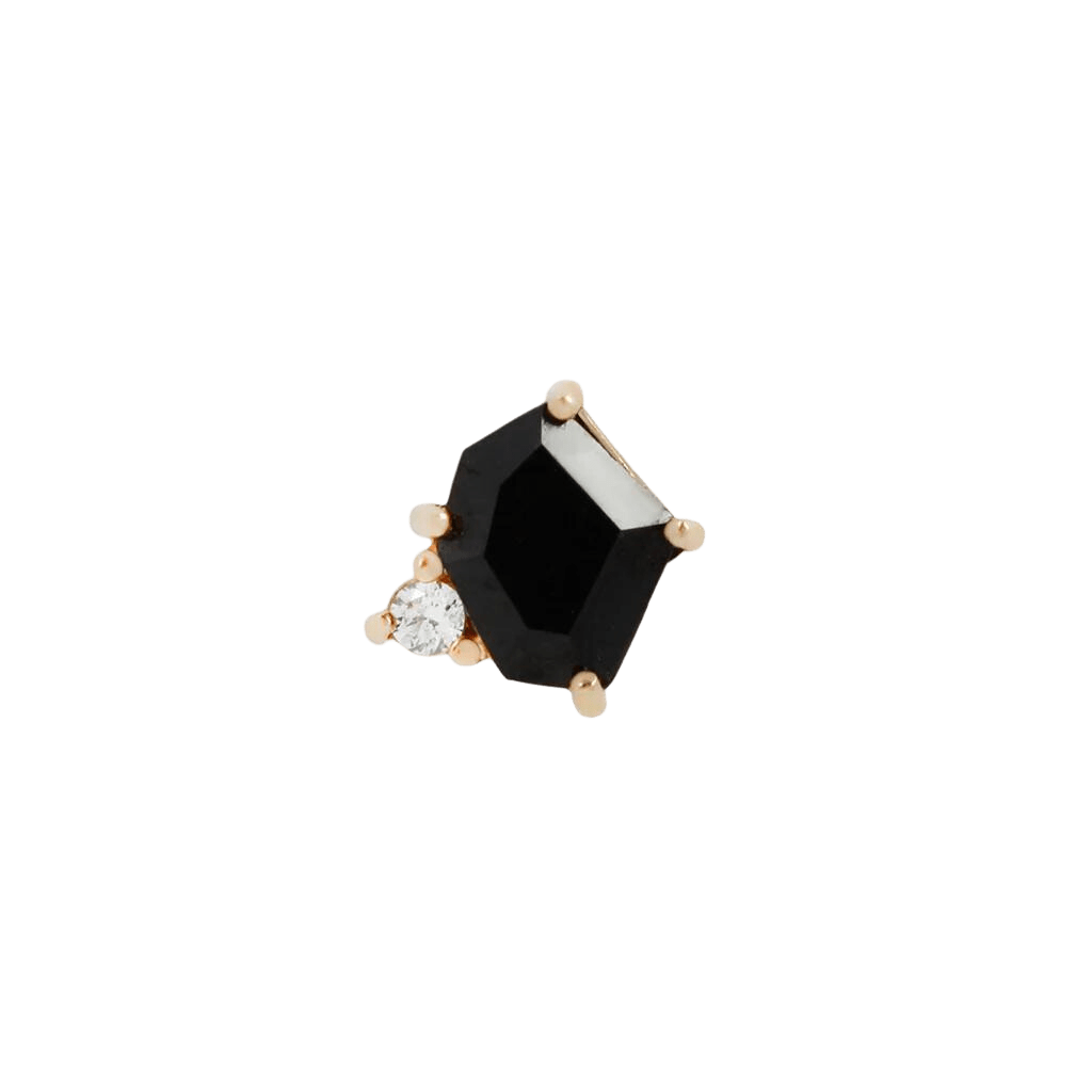ELICIT - BLACK SPINEL + CZ - THREADLESS END piercing-zone.com