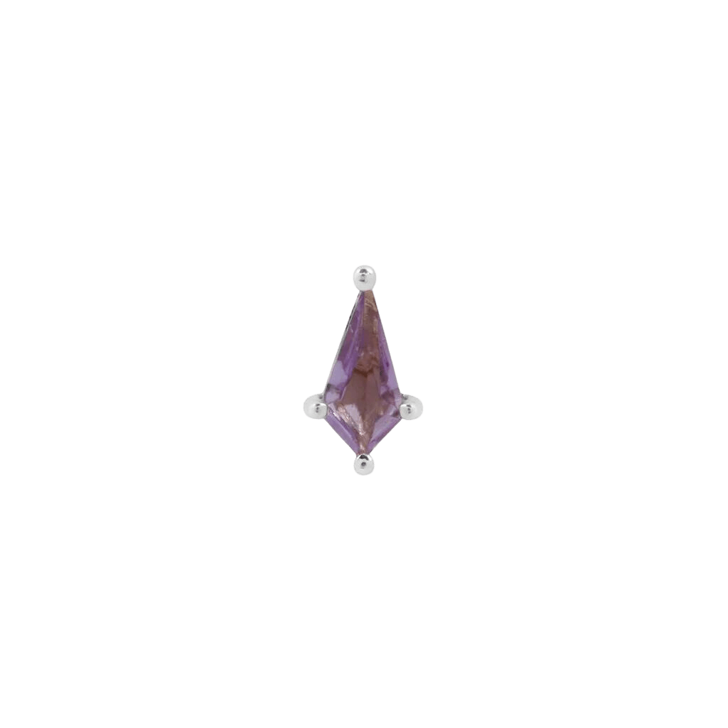 MINI SOHO - KITE CUT AMETHYST - THREADLESS END piercing-zone.com