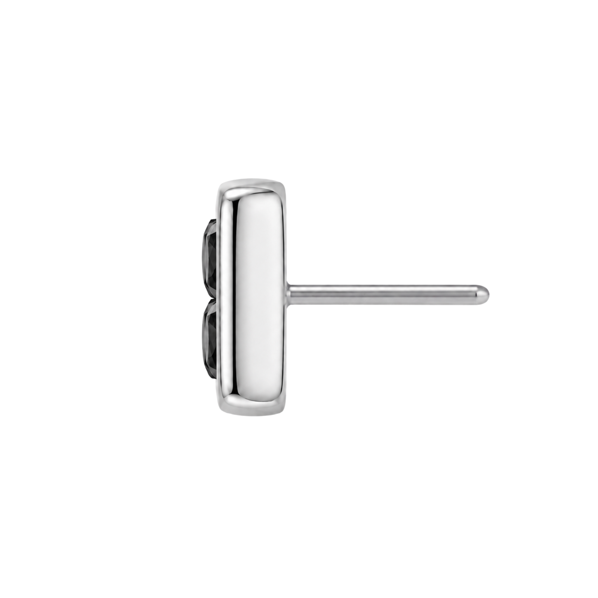 2 Stone Channel – 14K Gold Threadless/Threaded End