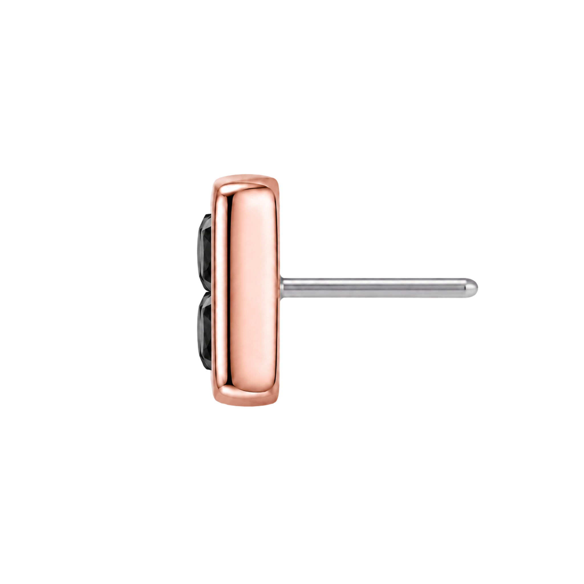 2 Stone Channel – 14K Gold Threadless/Threaded End