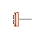 2 Stone Channel – 14K Gold Threadless/Threaded End