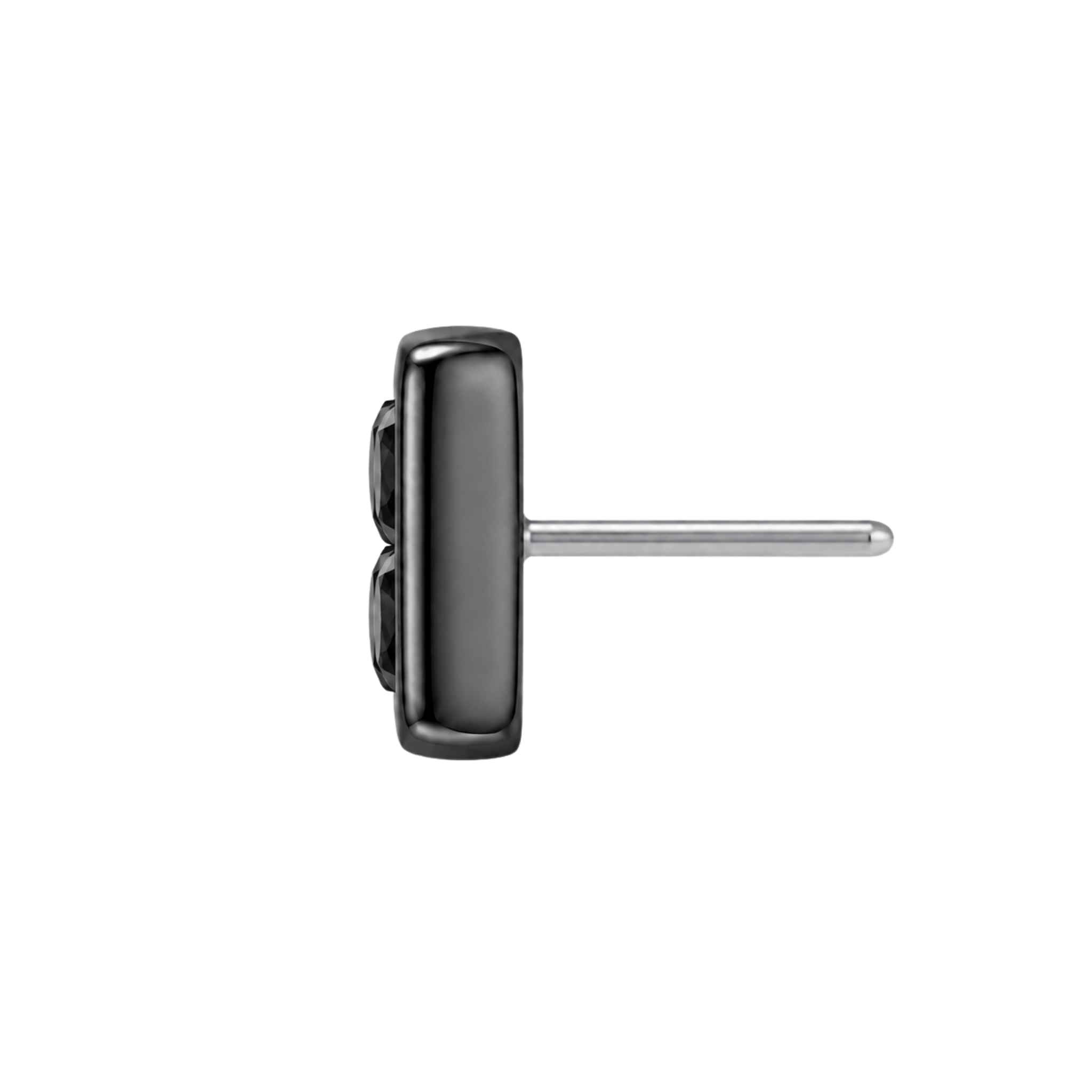 2 Stone Channel – 14K Gold Threadless/Threaded End