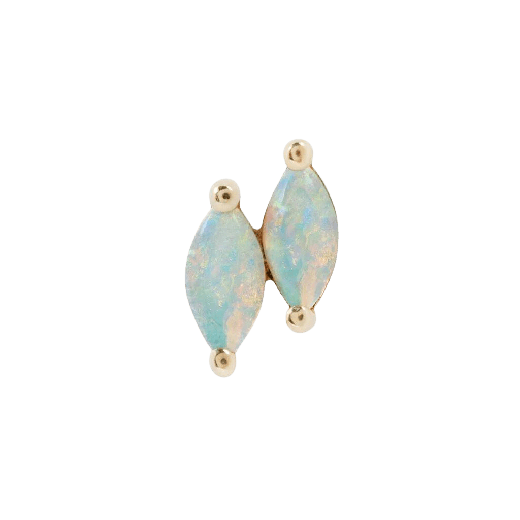DOUBLE ZURI MARQUISE OPAL - THREADLESS END piercing-zone.com