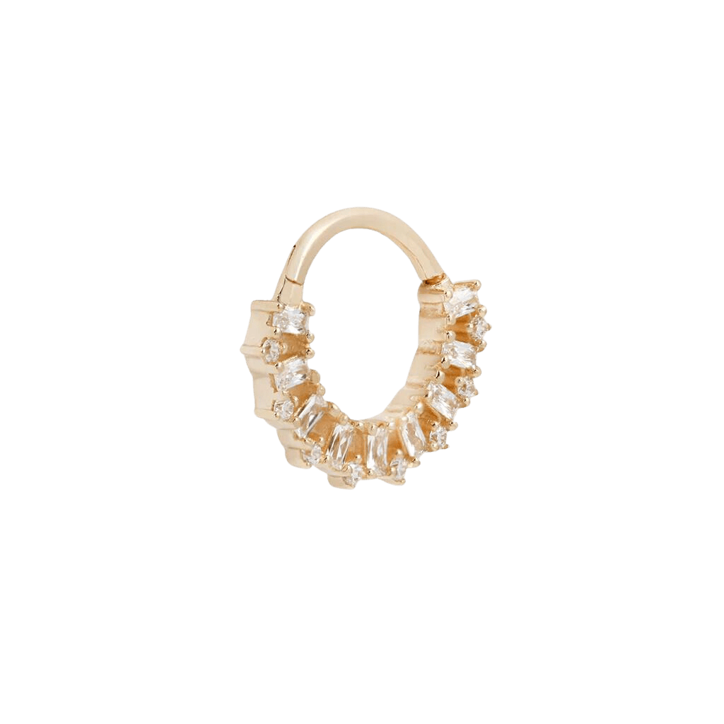 OBSESSED - CZ - SOLID 14KT GOLD CLICKER piercing-zone.com