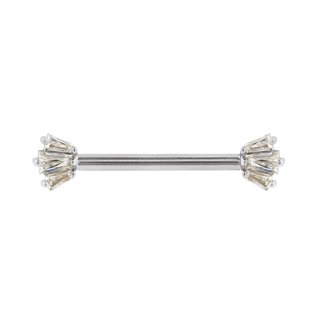 GEMMA TRIOS CZ - FORWARD FACING - THREADLESS END piercing-zone.com