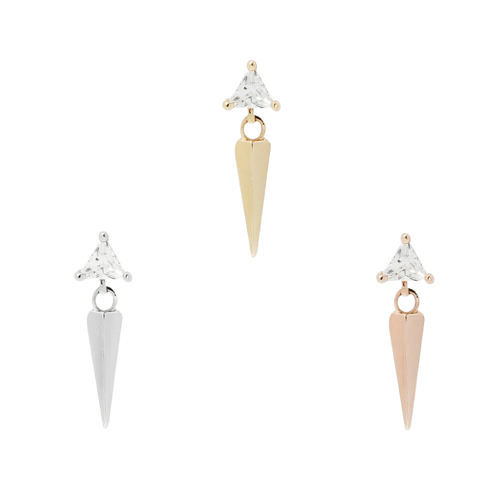 SAINT - CZ - THREADLESS END piercing-zone.com