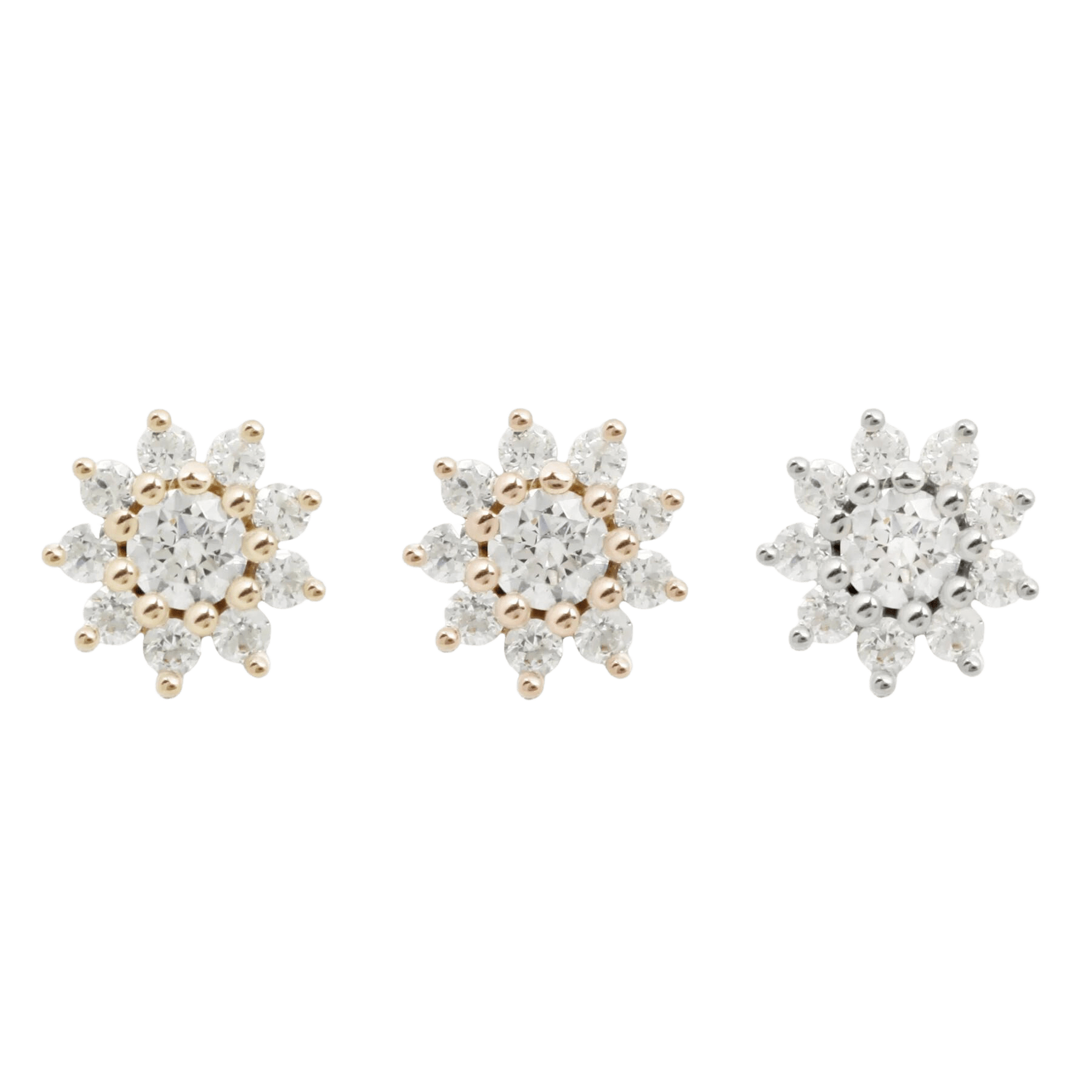 ELOISE FLOWER - CZ - THREADLESS END piercing-zone.com