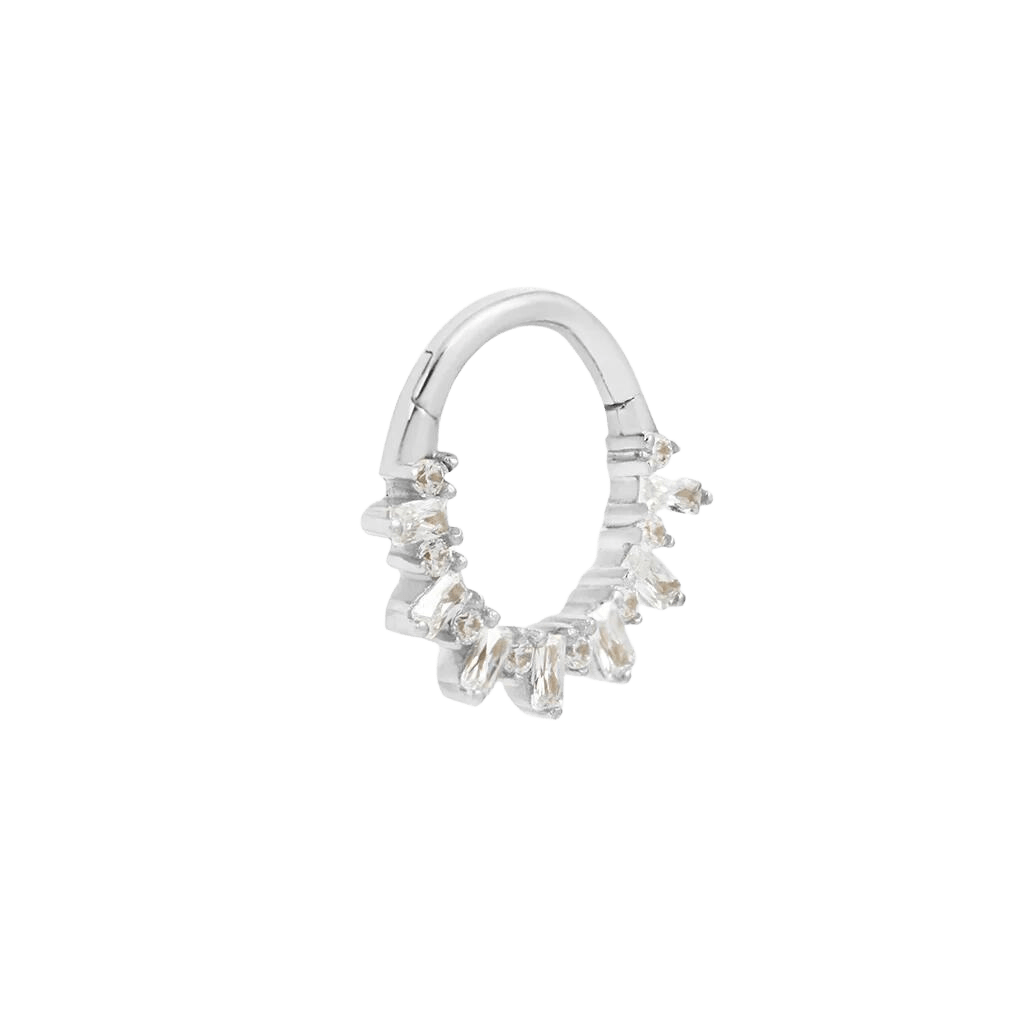 UNFORGETTABLE - CZ - SOLID 14KT GOLD CLICKER piercing-zone.com