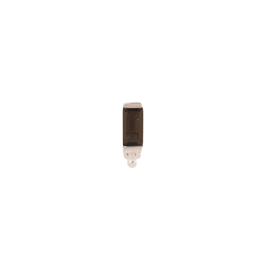 DIOR - SMOKEY QUARTZ - THREADLESS END piercing-zone.com