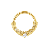 Chinese Dragon Seamless Ring – 14K Gold Sculpted Mythic Design