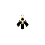 3 Baguette – 14K & 18K Gold Gemstone Charm - piercing - zone.com