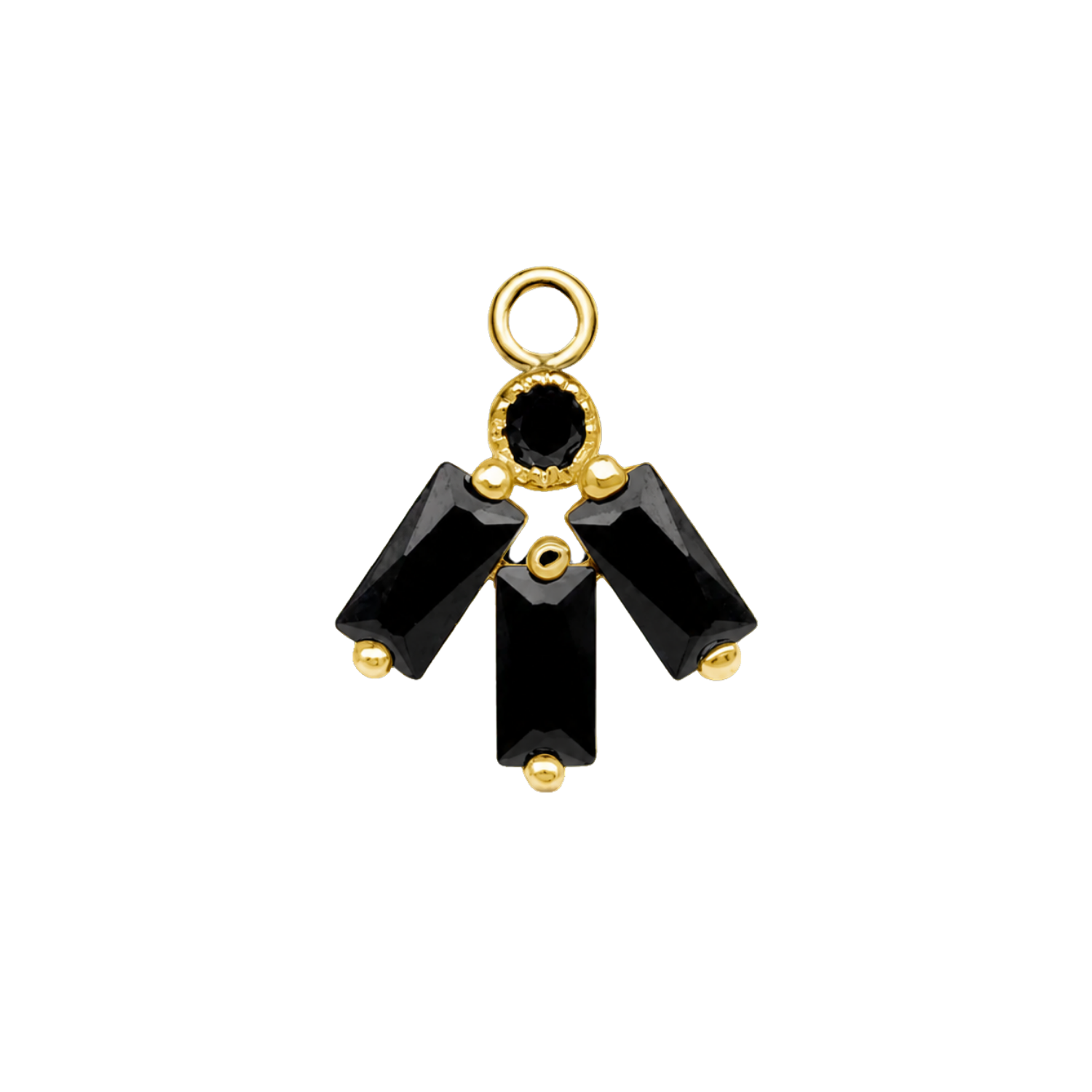 3 Baguette – 14K & 18K Gold Gemstone Charm