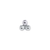 3 Bead Stud – 14K Gold Threadless & Threaded End - piercing - zone.com