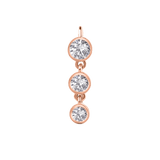 3 Bezel – 14K & 18K Gold Gemstone Charm - piercing - zone.com