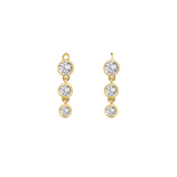 3 Bezel – 14K & 18K Gold Gemstone Charm - piercing - zone.com