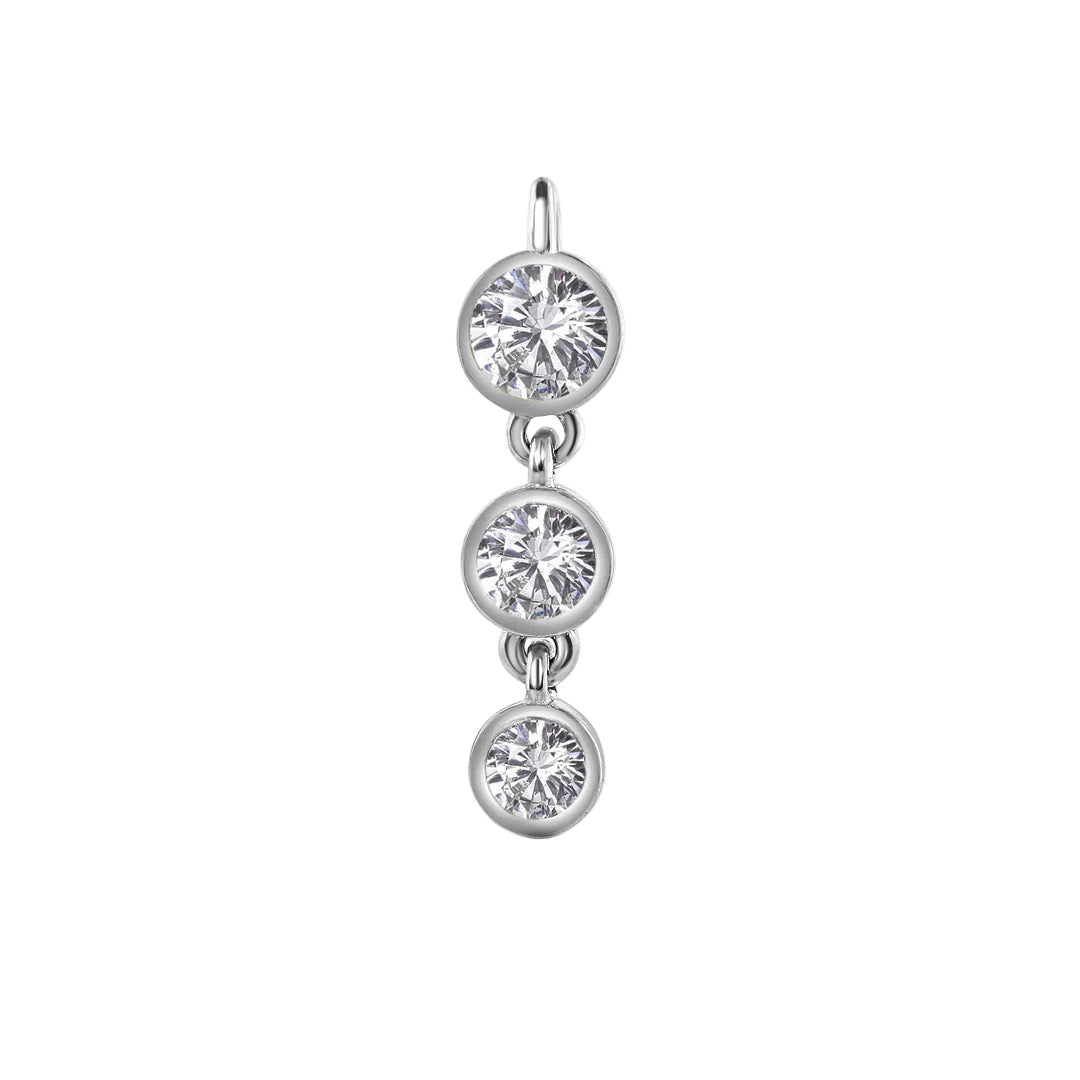 3 Bezel – 14K & 18K Gold Gemstone Charm - piercing - zone.com