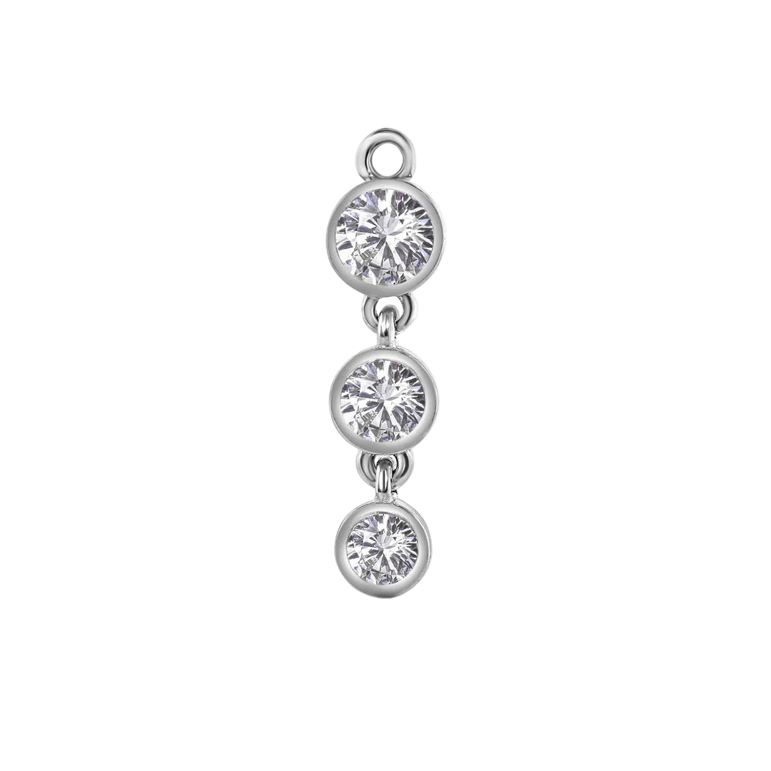 3 Bezel – 14K & 18K Gold Gemstone Charm - piercing - zone.com