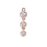 3 Bezel – 14K & 18K Gold Gemstone Charm - piercing - zone.com