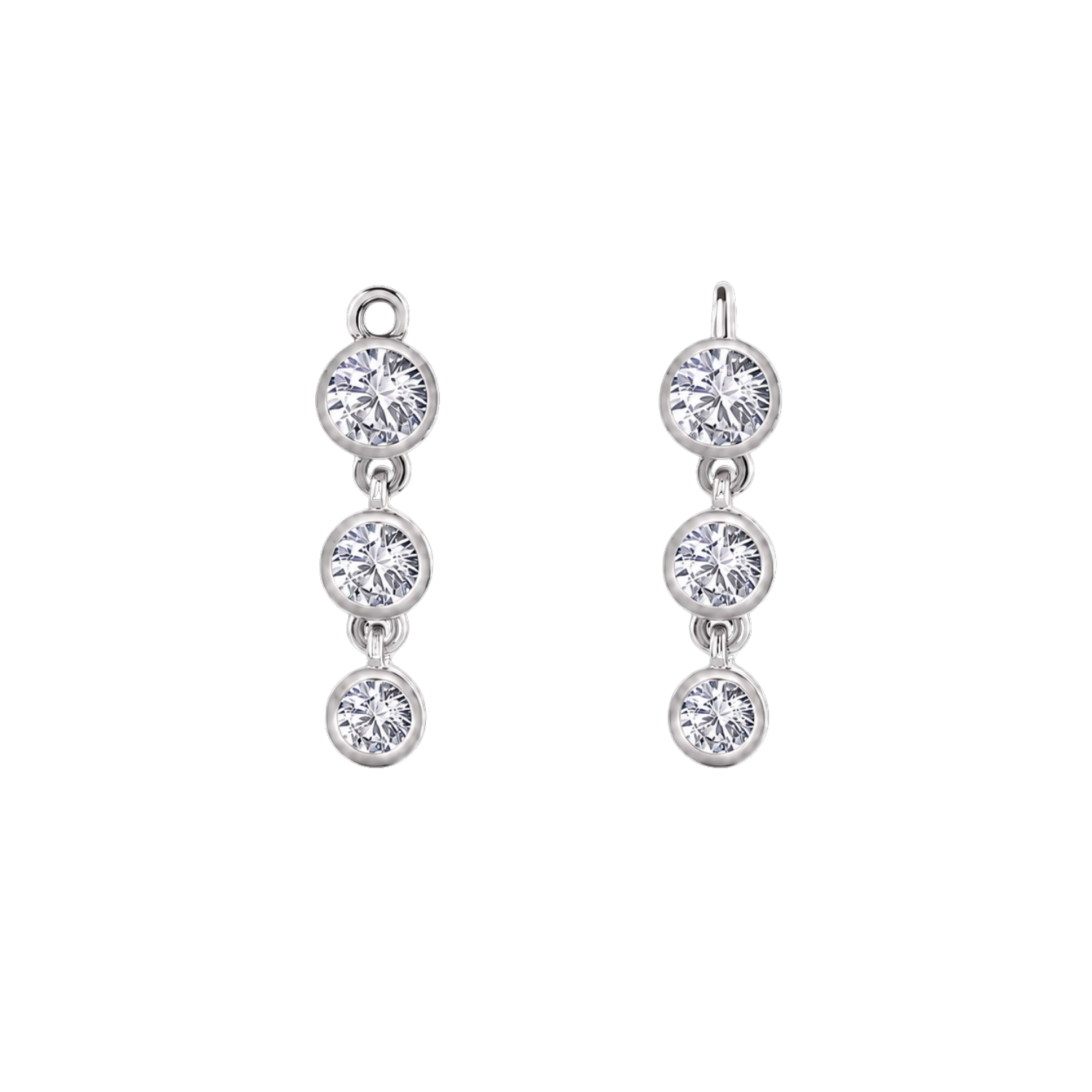 3 Bezel – 14K & 18K Gold Gemstone Charm