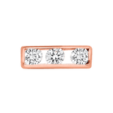 3 Gem Baguette – 14K Gold Threadless/Threaded End - piercing-zone.com
