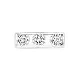 3 Gem Baguette – 14K Gold Threadless/Threaded End - piercing-zone.com