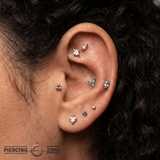 3 Little Pears – London Blue Topaz Trio – 14K Gold Threadless End - piercing - zone.com