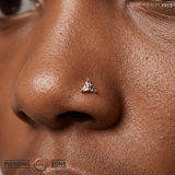 3 Little Pears – Trans Pride Gemstones – 14K Gold Threadless End - piercing - zone.com