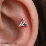 3 Little Pears – Trans Pride Gemstones – 14K Gold Threadless End - piercing - zone.com