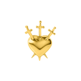 3 of Swords – 14K Gold Threadless & Threaded End - piercing - zone.com