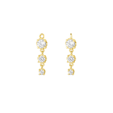 3 Prong – 14K & 18K Gold Gemstone Charm - piercing - zone.com