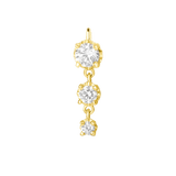 3 Prong – 14K & 18K Gold Gemstone Charm - piercing - zone.com